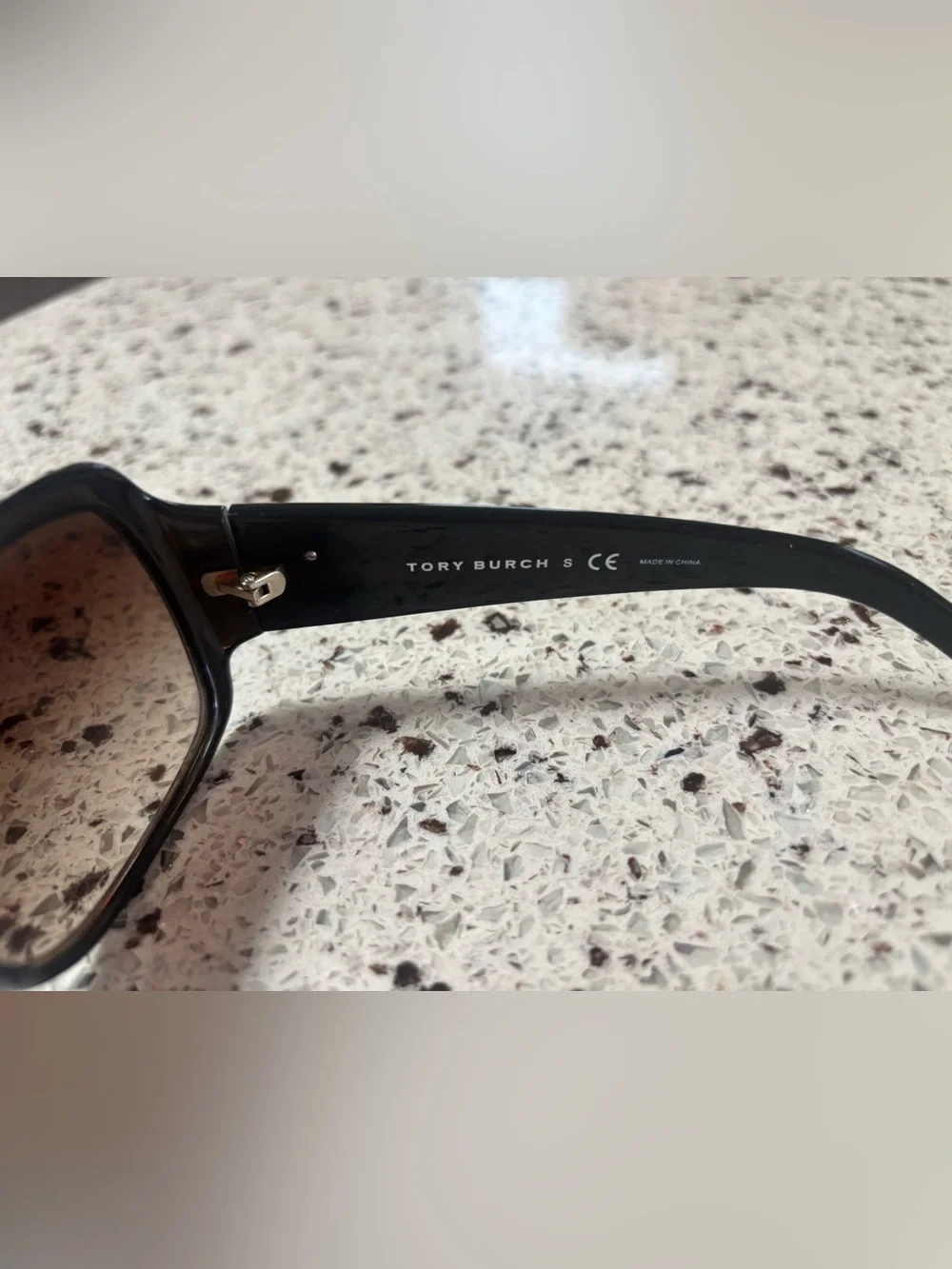 Tory Burch Black Sunglasses with Orange Logo Case